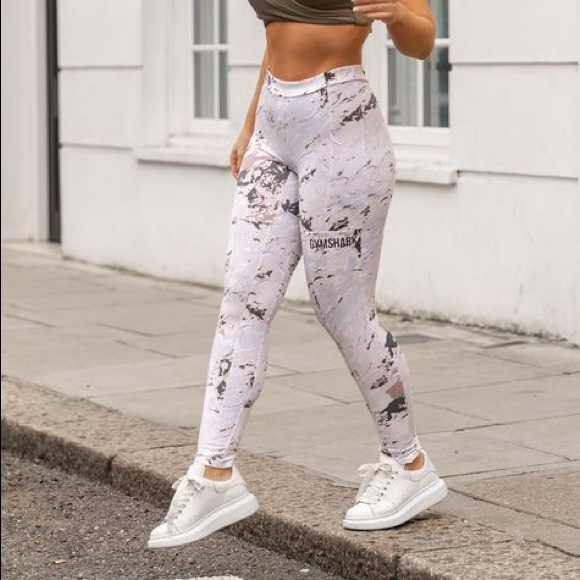 Gymshark Pants - Gymshark ori leggings marble print 7/8 active s